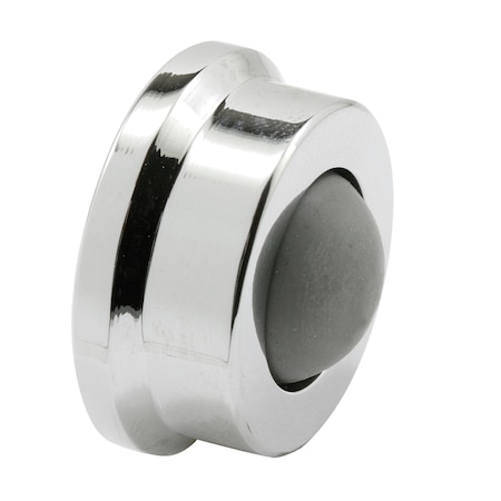 Prime-Line Cast Brass Wall Protector with Convex Bumper, 1 In., Polished Chrome, Single Pack J 4724